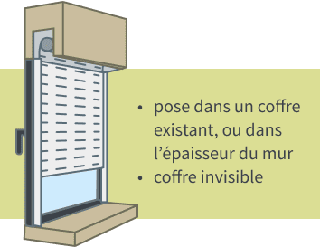type de pose - gamme chronolis - volets roulants - provélis