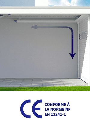 gamme masterlis refoulement plafond -porte de garage sur mesure - détail - provélis